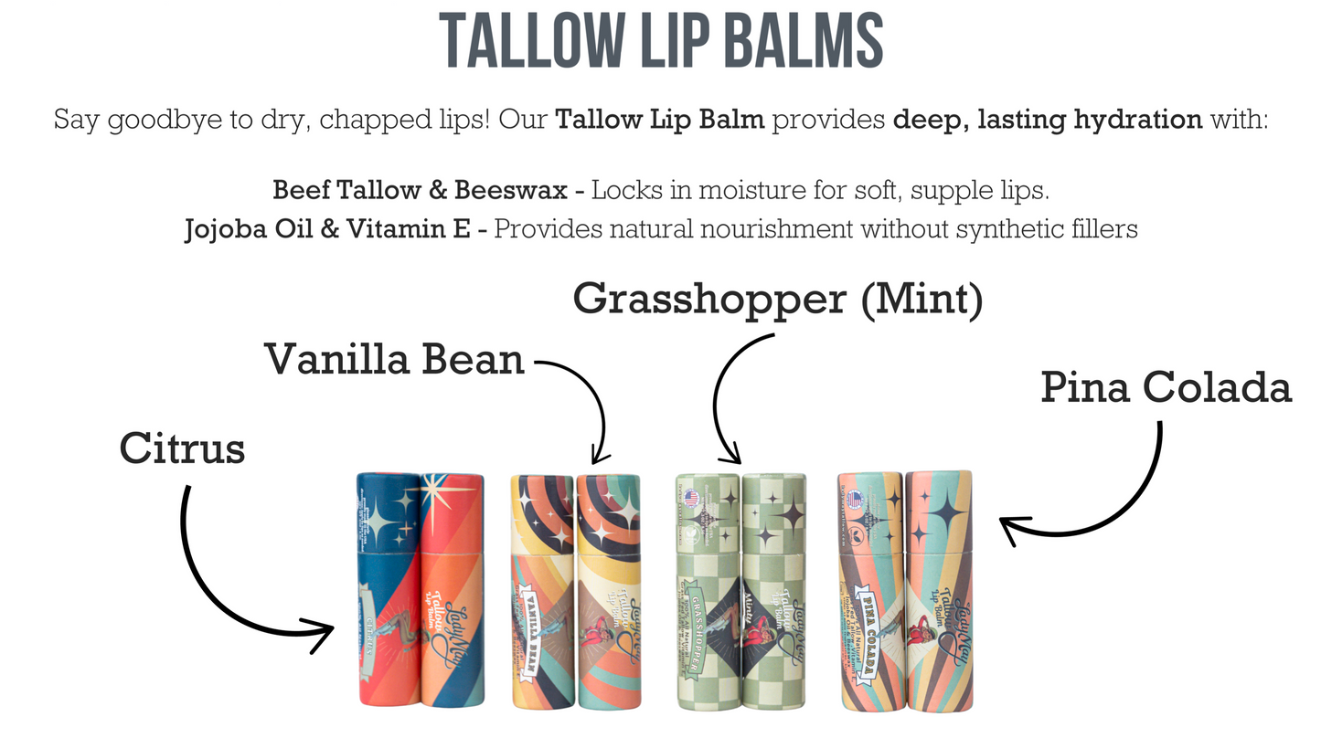 The White Label Tallow Lip Balm | Pure + Natural Hydration