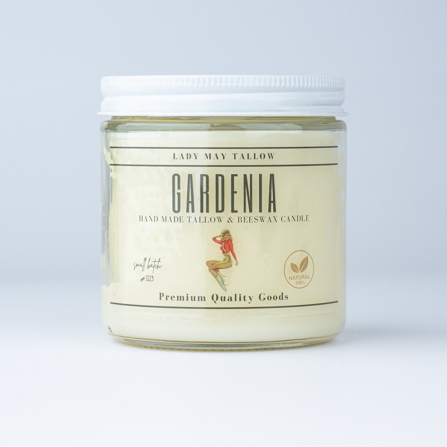 WHITE LABEL Tallow & Beeswax Candle | All Natural, Non-Toxic, Clean Burning