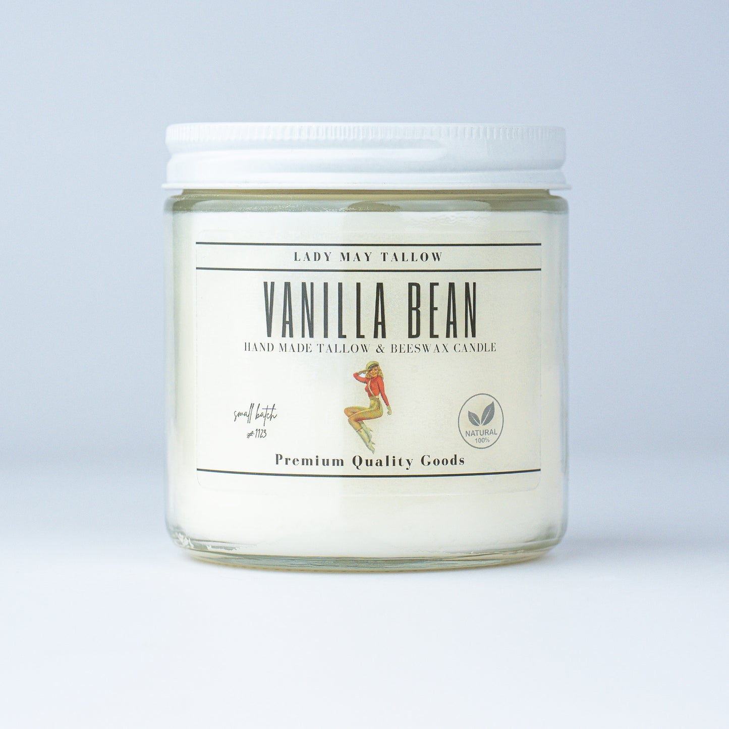 WHITE LABEL Tallow & Beeswax Candle | All Natural, Non-Toxic, Clean Burning