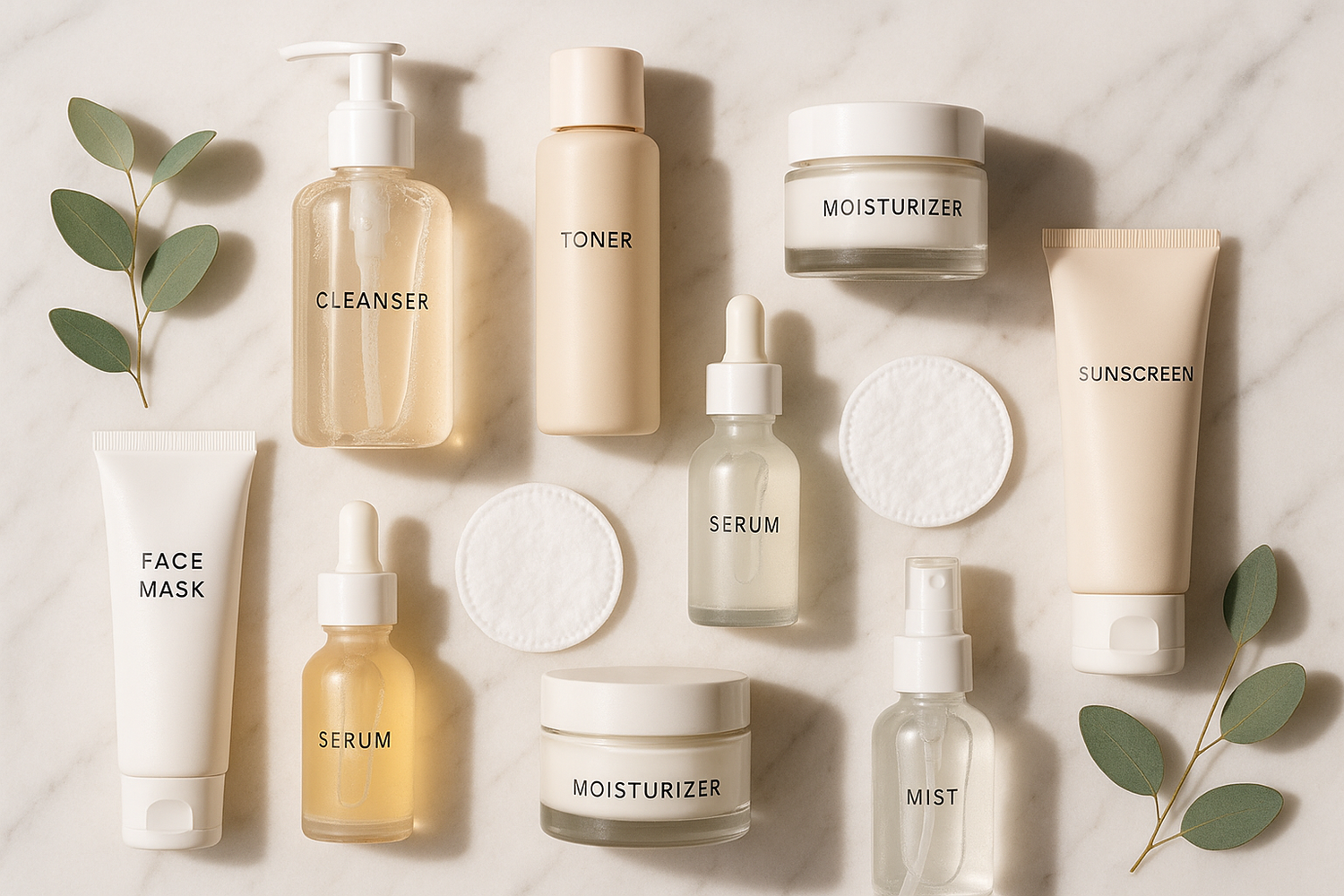Differntent skin care products