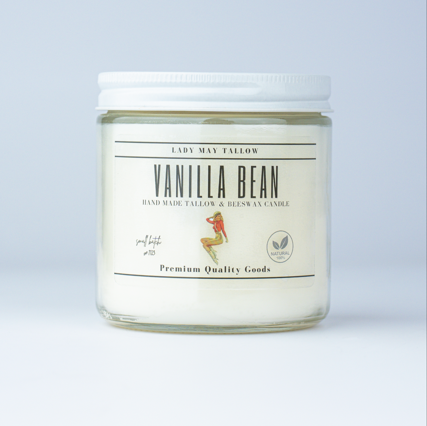 WHITE LABEL Tallow & Beeswax Candle | All Natural, Non-Toxic, Clean Burning
