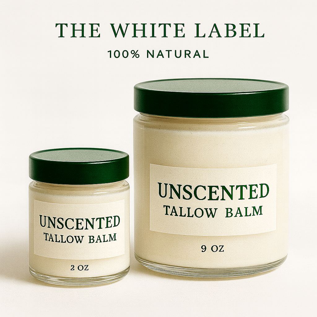 The White Label Unscented Tallow Balm (2oz or 9oz)