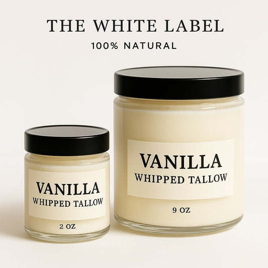 The White Label Vanilla Whipped Tallow  (2oz or 9oz)