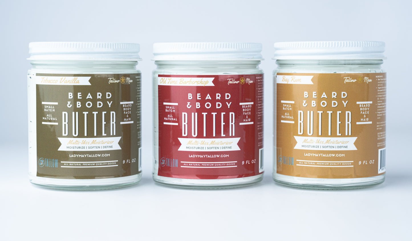 WHITE LABEL Natural Tallow Man Beard Butter | All-Natural Beard & Skin Care