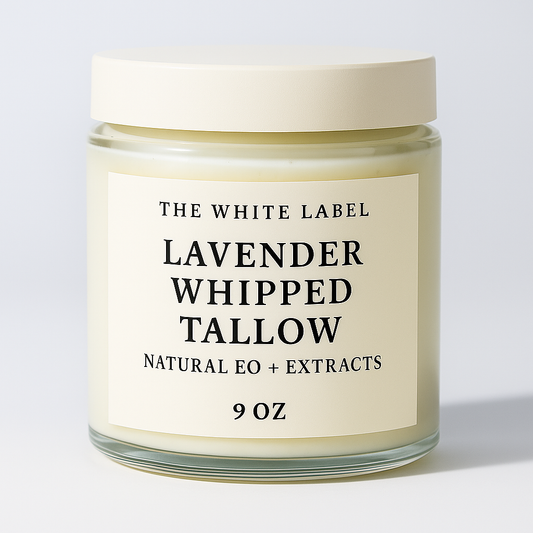 White Label Lavender Whipped Tallow (9oz) – All-Natural | Private Label Skincare by May’s Naturals