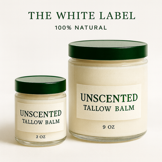 The White Label Unscented Tallow Balm (2oz or 9oz)