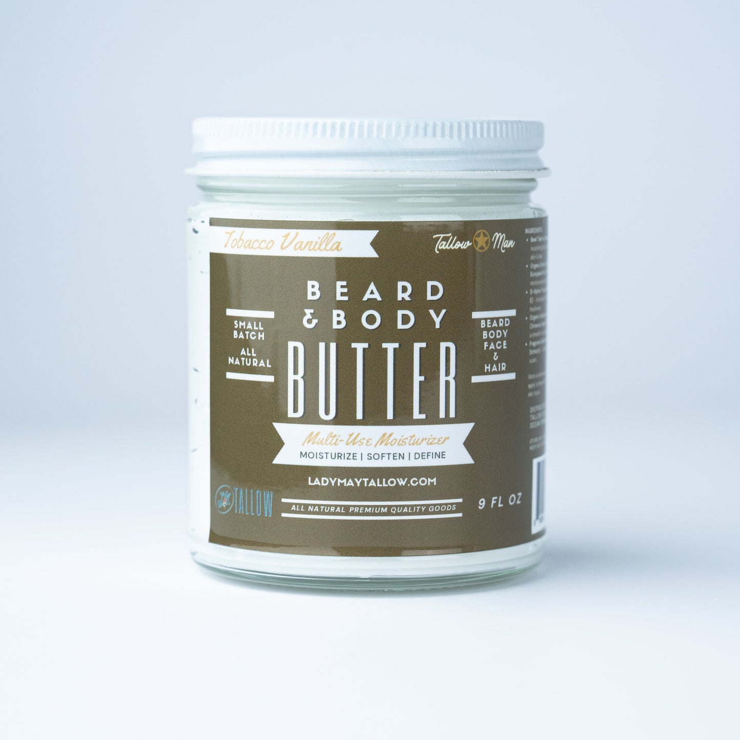 WHITE LABEL Natural Tallow Man Beard Butter | All-Natural Beard & Skin Care